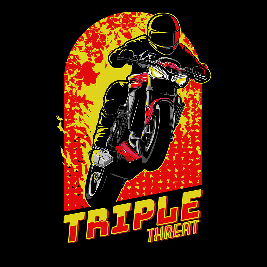 004 - Triple Threat - Triumph Street Triple - T-shirt