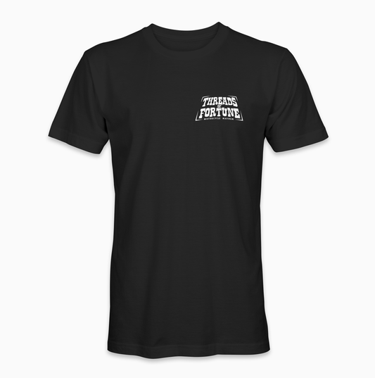 2 vintage motorcycles racing in this unique design by Chris Gentle