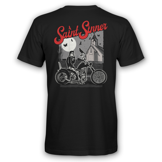 01 - Saint Sinner - A desert chopper story T-Shirt