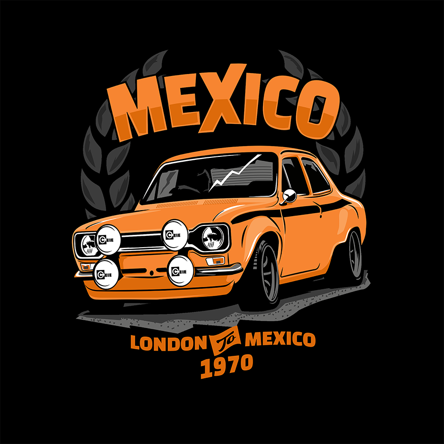 01 - Ford Escort 'Mexico'   - T-shirt