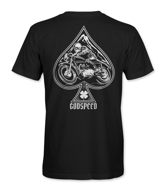 14 - Men's Short sleeve Vintage Cafe Racer 'Godspeed' T-Shirt